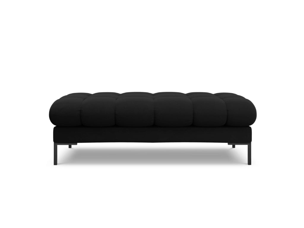 Cosmopolitan Design - Panca "Bali" 2 posti in velluto nero 