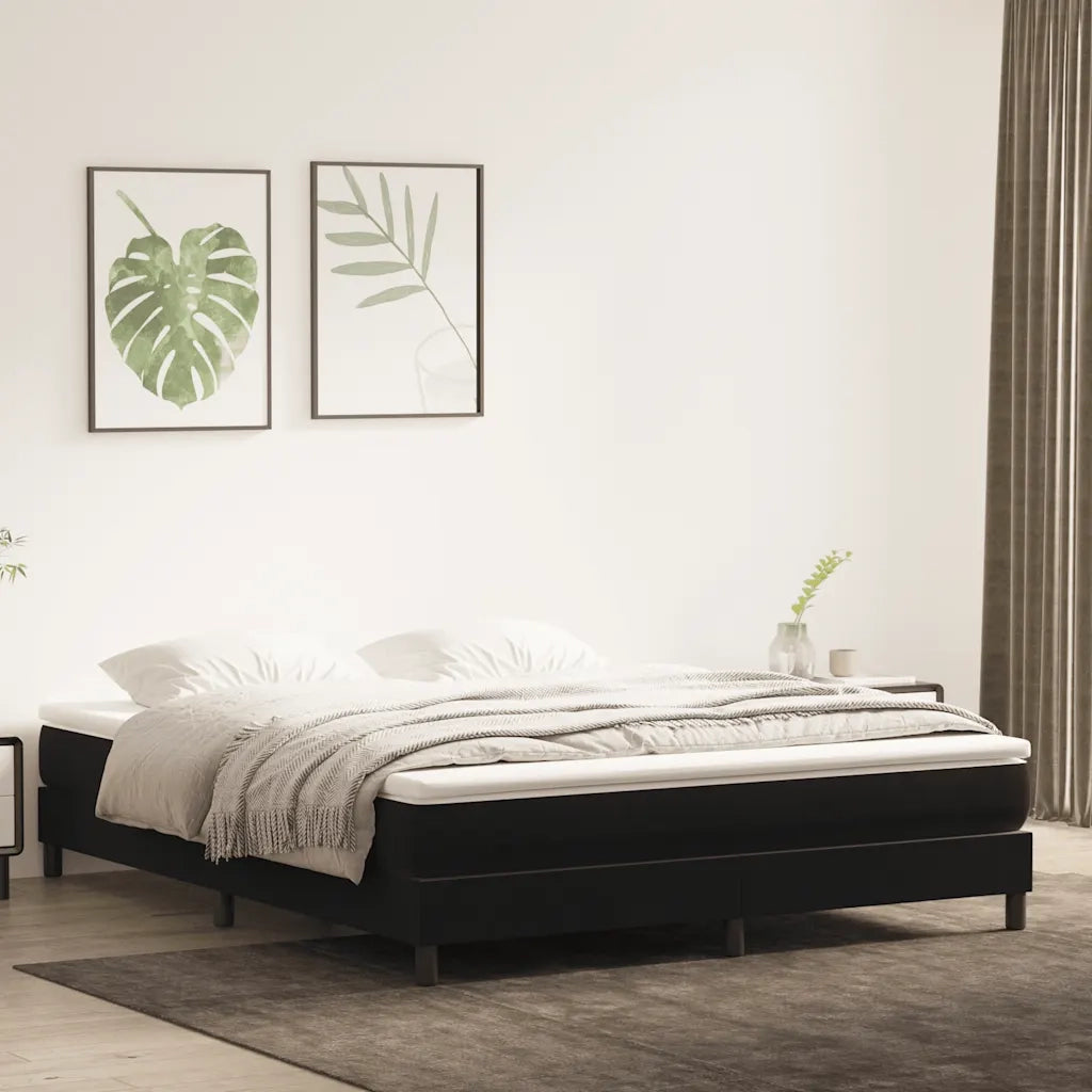 vidaXL Letto a Molle senza Materasso Nero 180x220 cm in Velluto