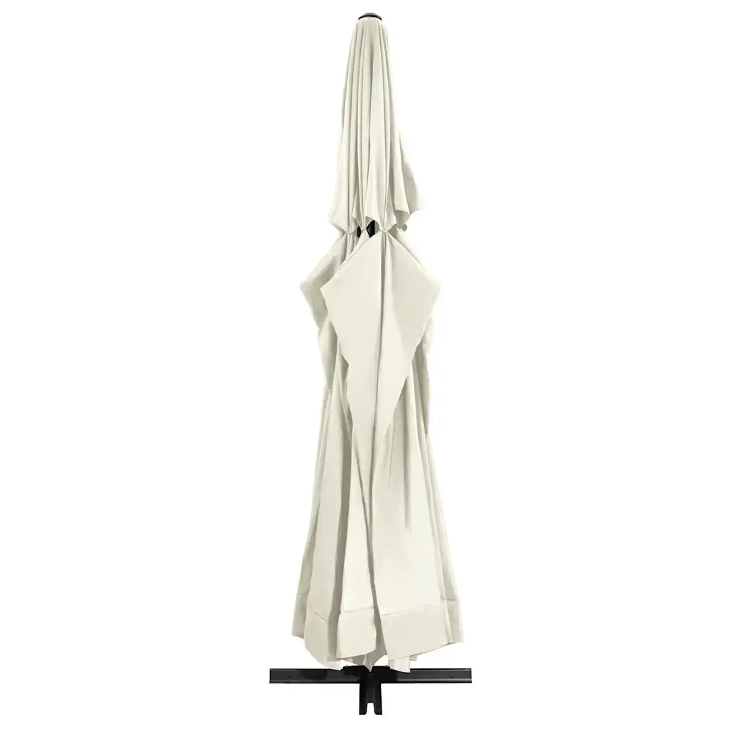 Ombrellone da Giardino Palo in Alluminio 600 cm Bianco Sabbia 47370