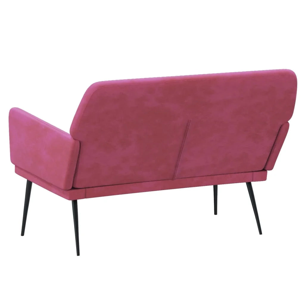 Panca/panca in velluto rosso bordeaux 108 x 79 x 79 cm 02_0010573