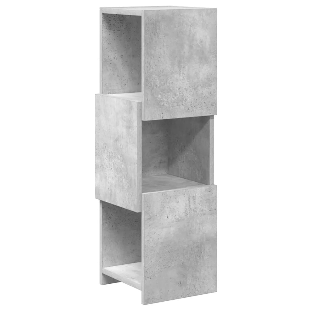 Mobile angolare Grigio cemento 25,5x25x80cm Legno multistrato