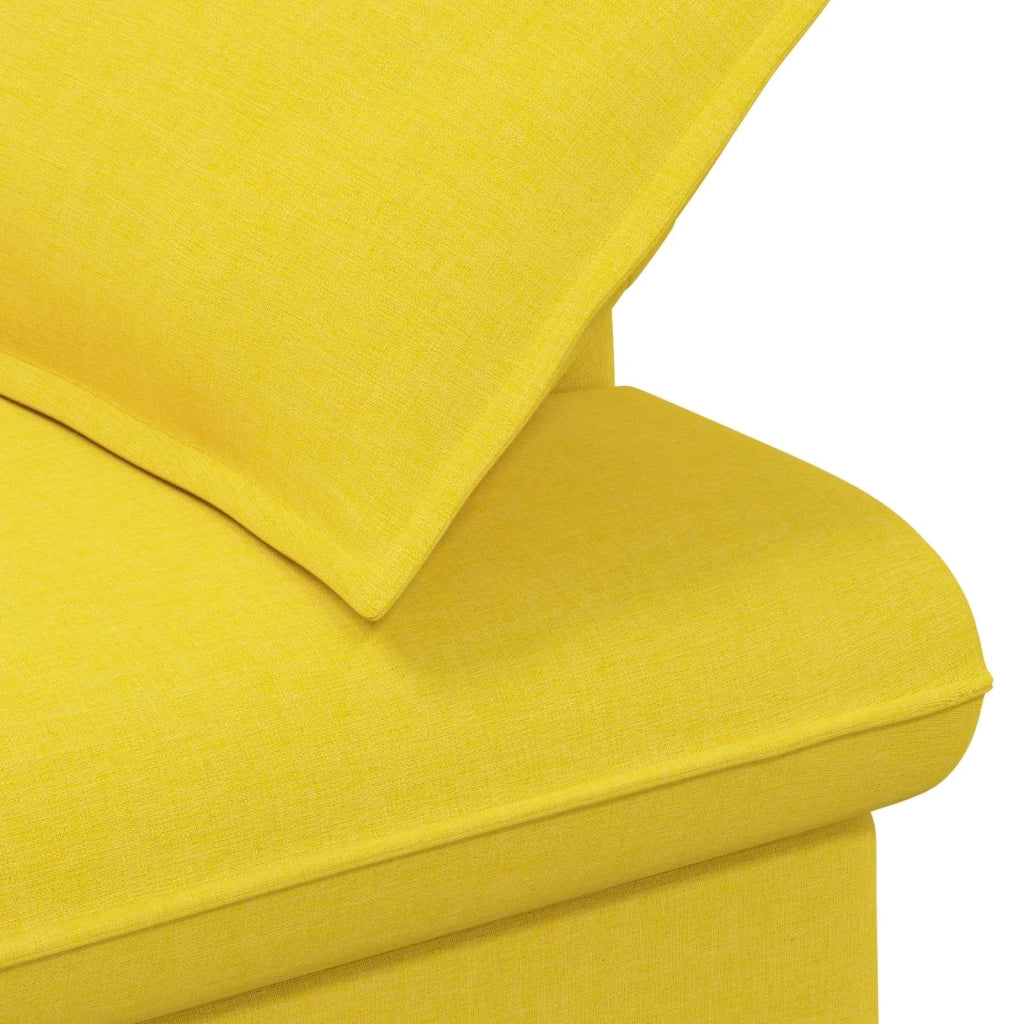 Loveseat con bottoni imbottiti Giallo Chiaro 111 x 68 x 80 cm 42041805