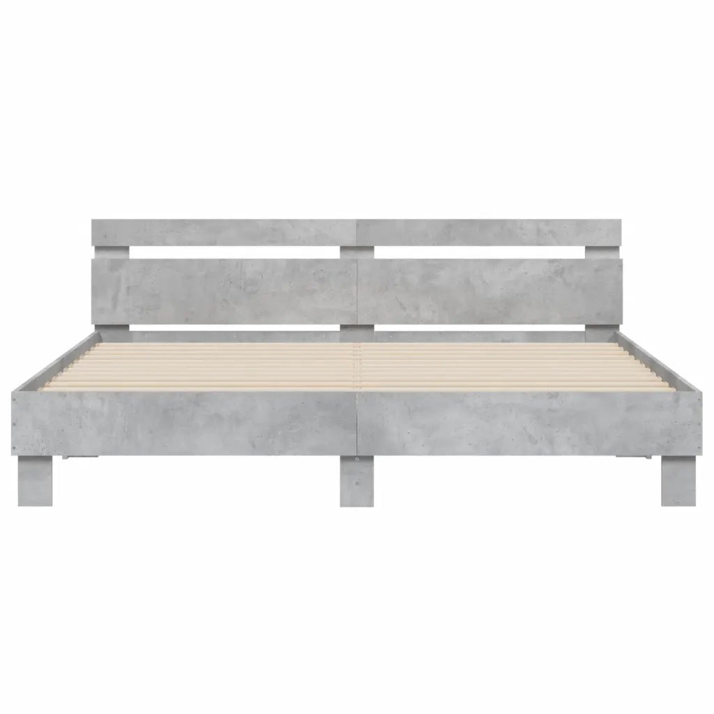Giroletto Testiera Grigio Cemento 200x200 cm Legno Multistrato 3207395