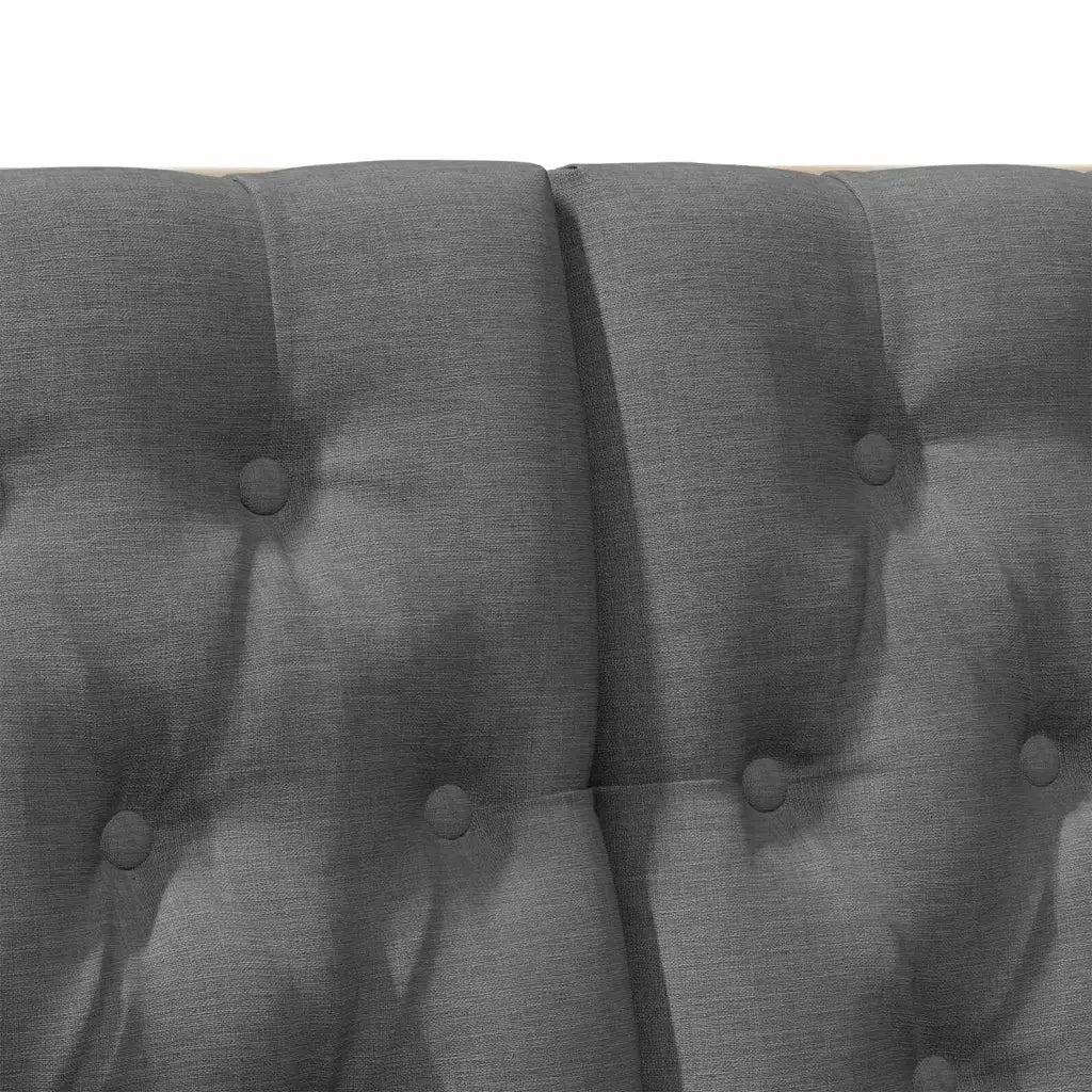 Testiera | Testata imbottita Grigio scuro 120 cm Pino massello