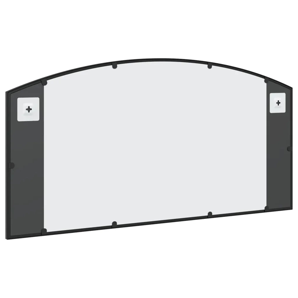 Specchio da Parete-Specchio a Muro-Specchio Decorativo Nero 100x50 cm Arco in Ferro 601022