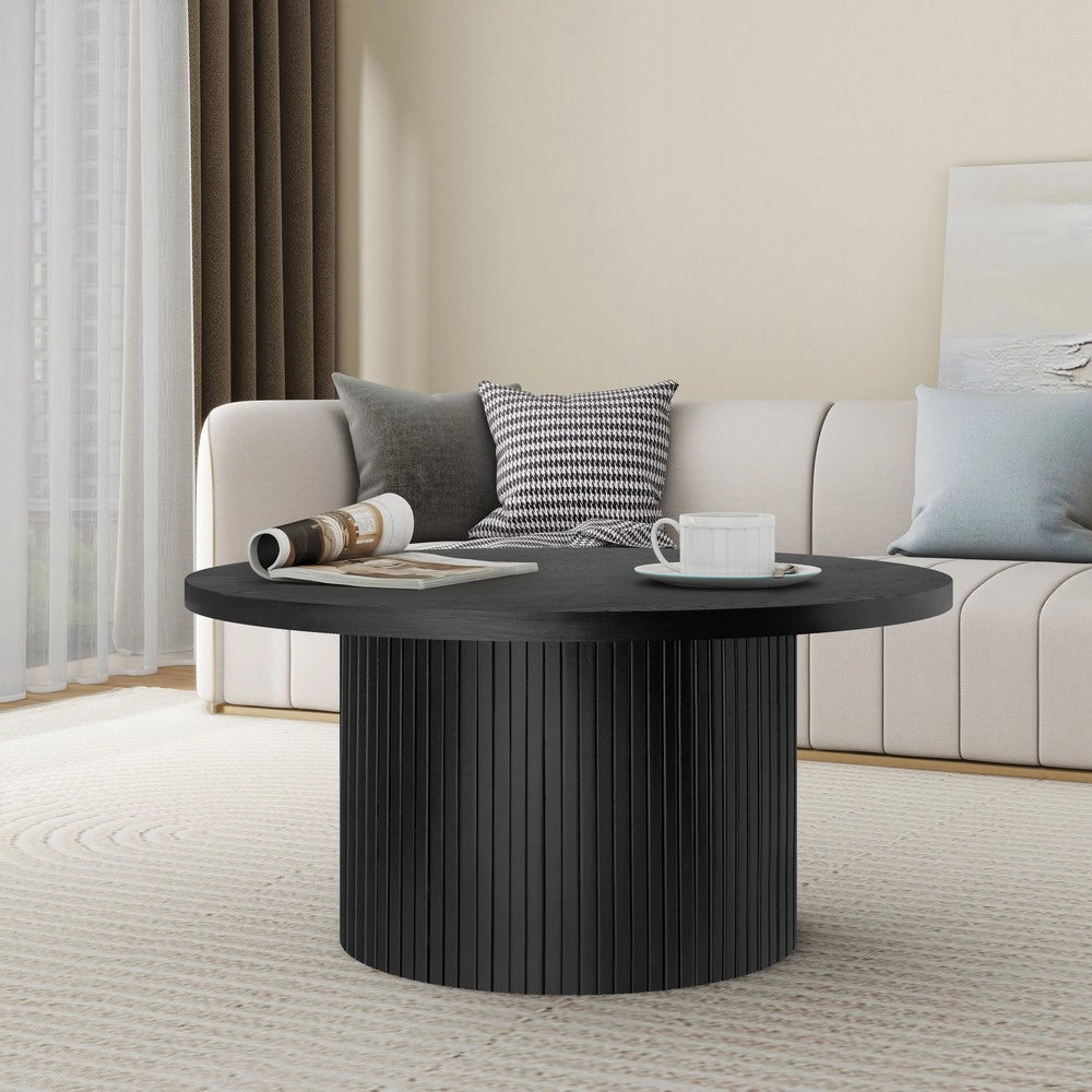 Tavolino Rotondo da Salotto in Legno Massello ¨C MINIMAL ¨C Naturale