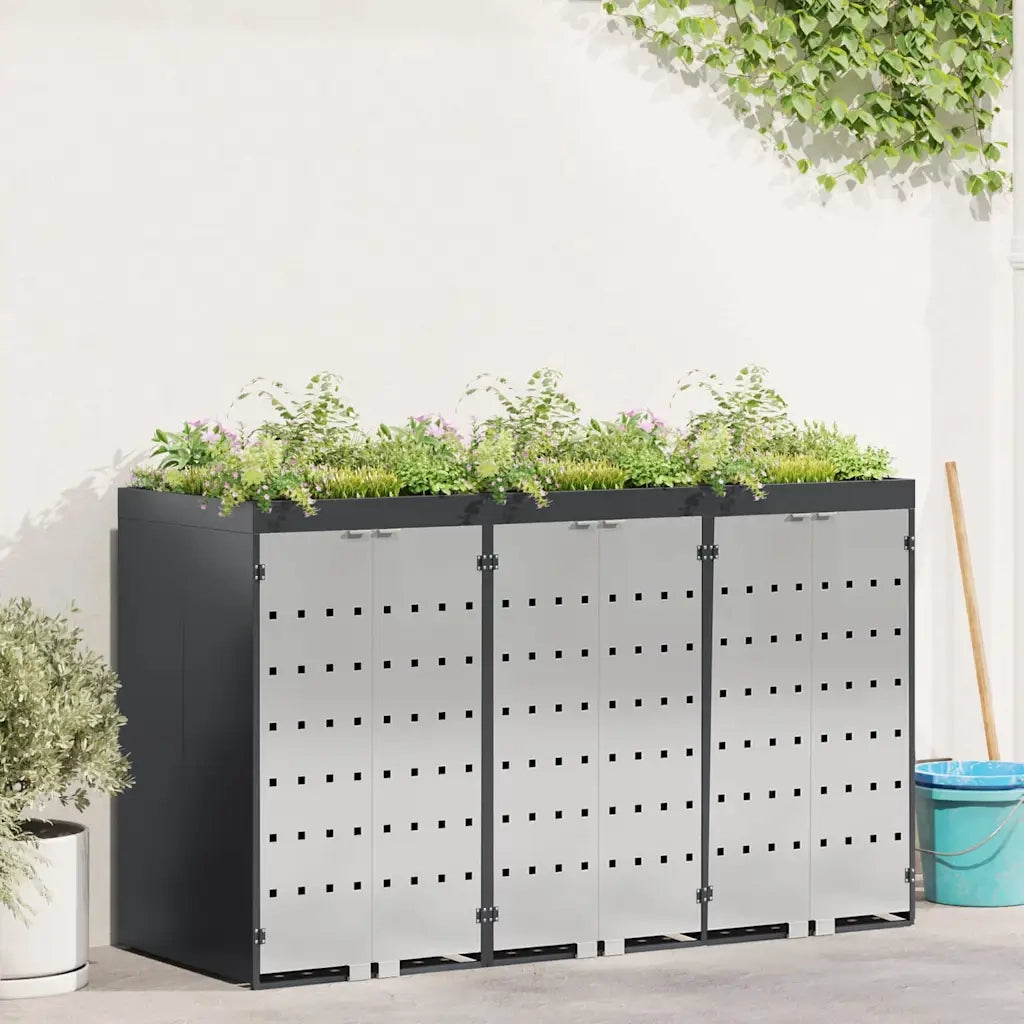 Contenitore per Rifiuti per 3 Bidoni 340 x 77.5 x 115.5 cm
