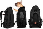 Borsa da Viaggio Flessibile Respirabile per Cani Gatti - Portatile e Sicura Nero L