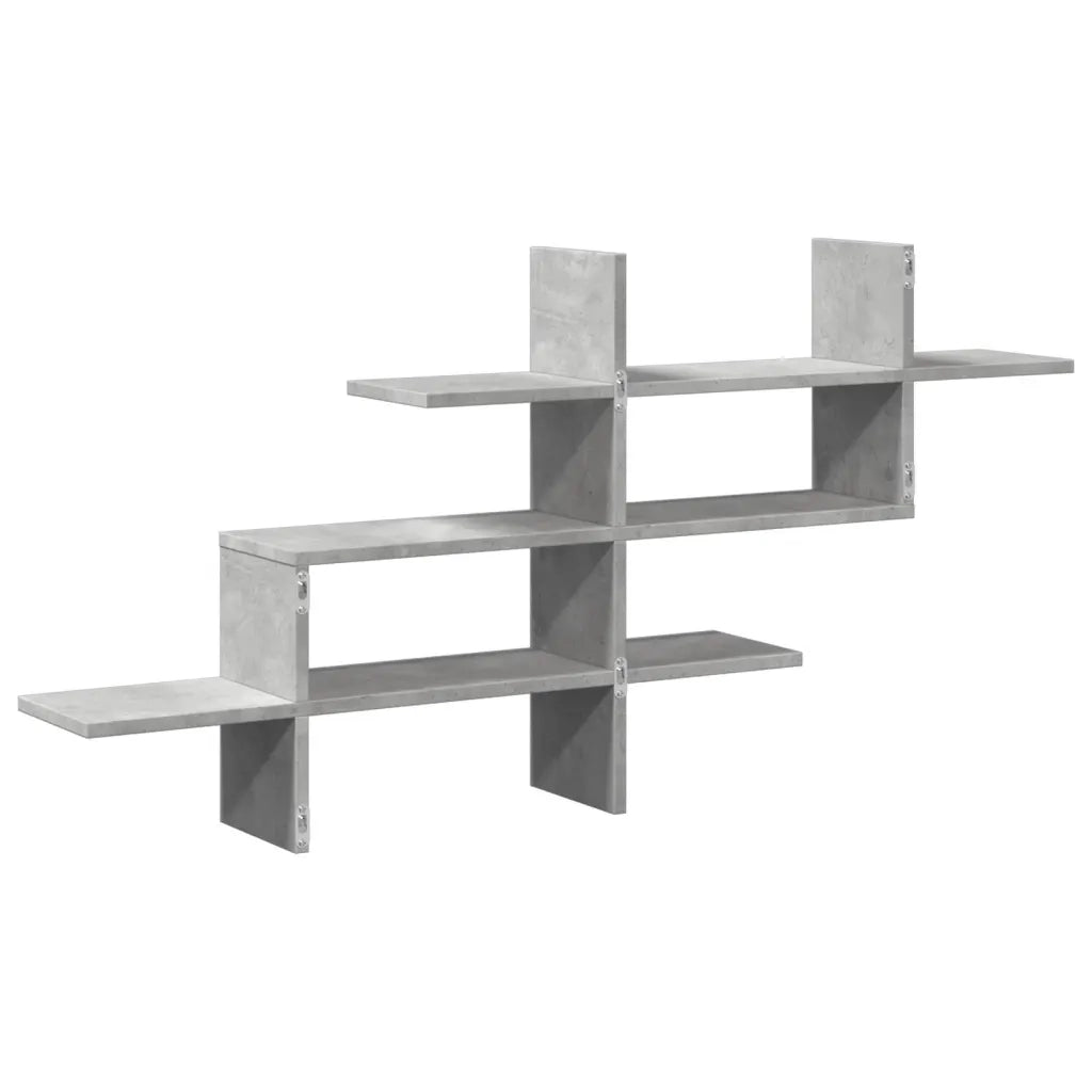 Scaffale a Muro Grigio Cemento 124,5x18x60,5 cm in Truciolato 853266