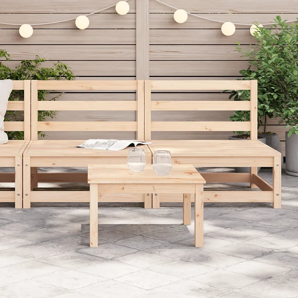 Divani da Giardino Senza Braccioli 2pz 70x70x67cm Massello Pino 837921