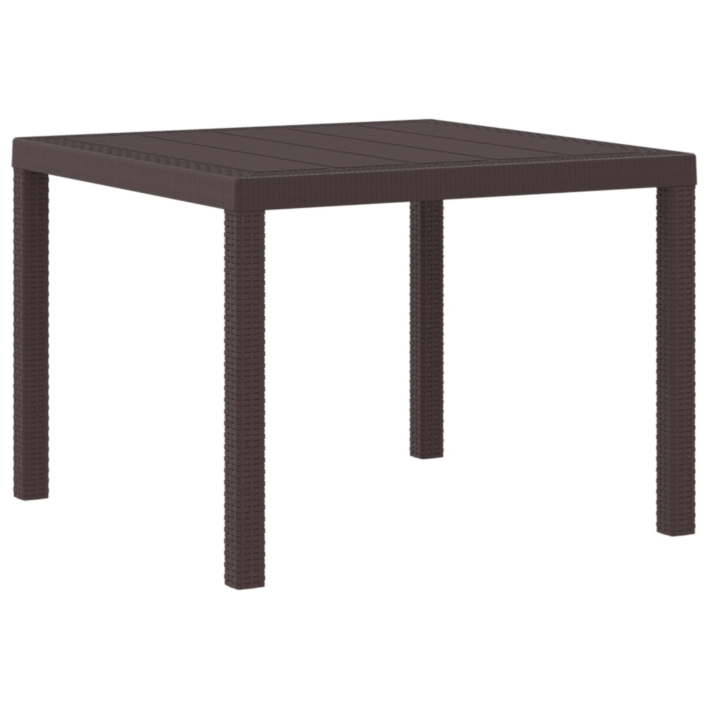 Set pranzo giardino 5 pezzi con cuscini Marrone Rattan