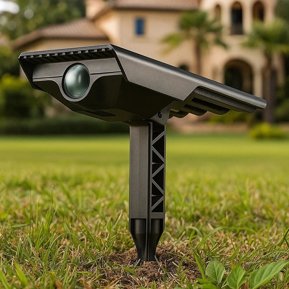 Trade Shop - Faretto Solare Led Da Giardino A Picchetto Da Terra Ip65 Luce Calda 3000k Rgb Sw1121 -