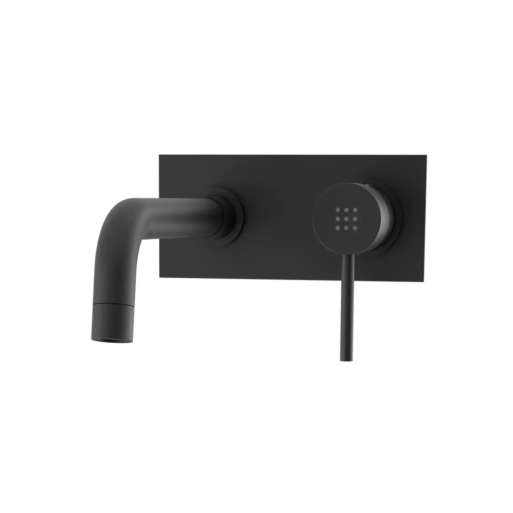 Set miscelatore lavabo ad incasso e bidet senza scarico in ottone nero opaco | Ava
