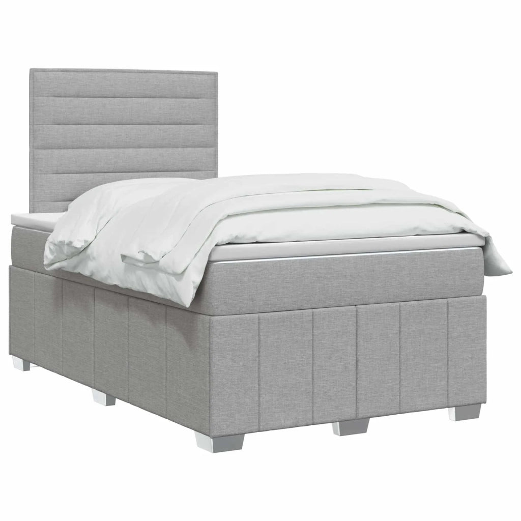 Letto box spring con materasso Grigio Chiaro 120 x 190 cm 3454085