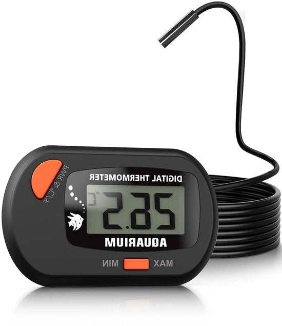 Termometro digitale LCD per acquario, rettili e terrari, con sonde e morsetto