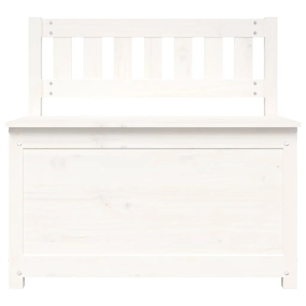 Panca Bianca 80x41x77 cm in Legno Massello di Pino 823550