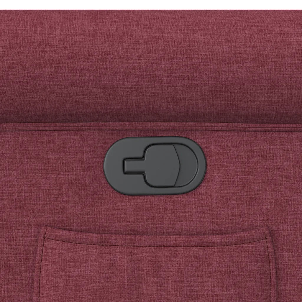 Poltrona Reclinabile in Tessuto Rosso Vino 4015639