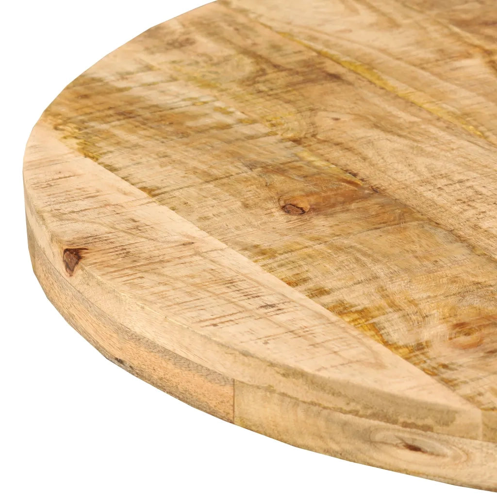 Tavolo da Pranzo in Legno Massello di Mango e Acciaio 180 cm 244799