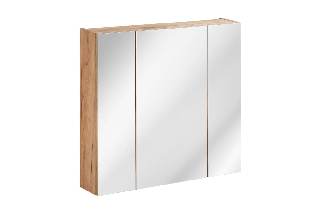 Mobile con specchio 80 cm 3 ante Capri Oak 80 x 75 x 16 cm