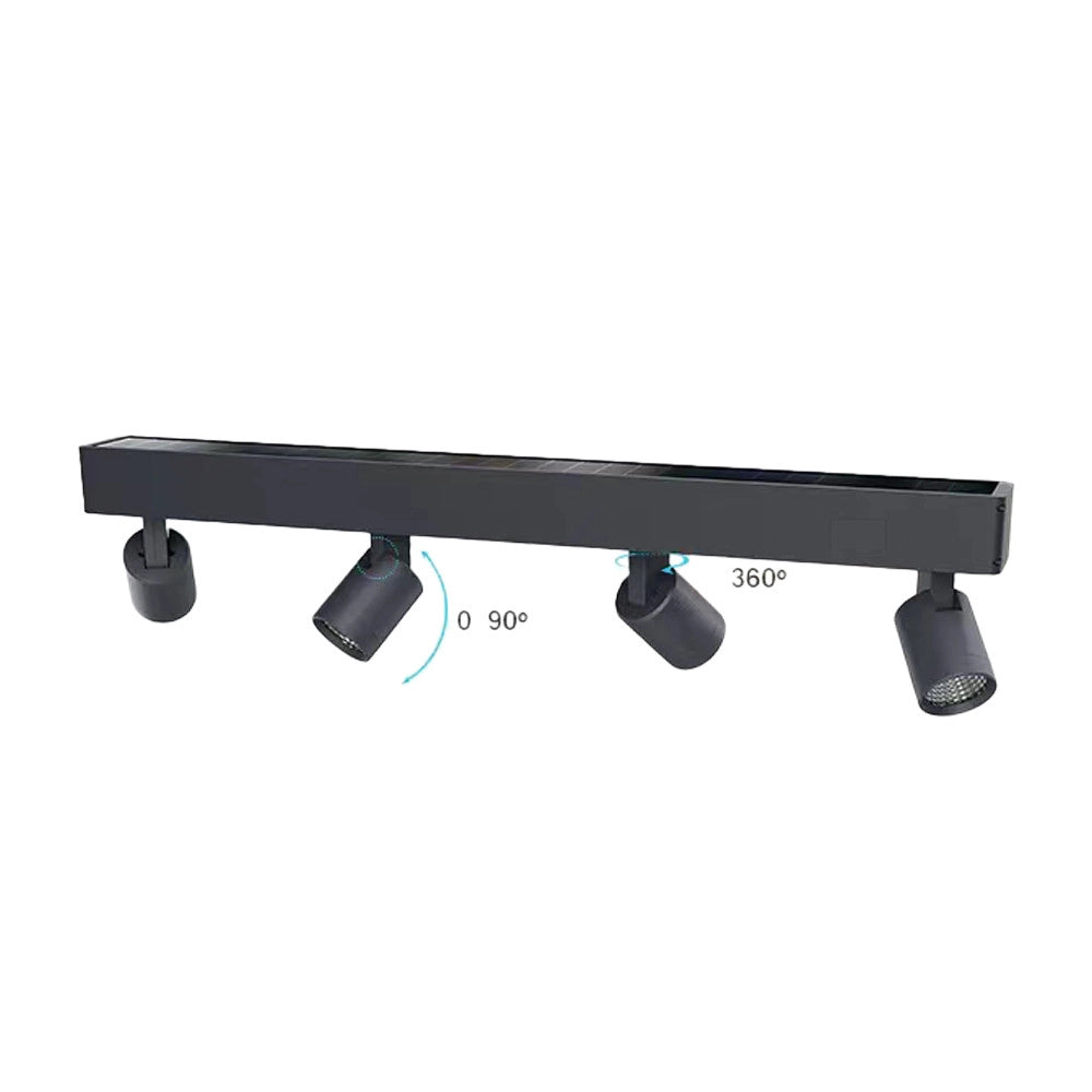 LMS-B114 Faretto Solare LED a 4 Spot con Pannello e Bluetooth