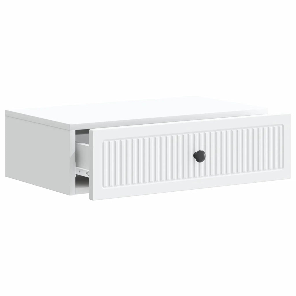 Tavolino da Parete Laterale Bianco 59 x 34,5 x 17 cm 897975