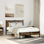 Giroletto senza Materasso in Metallo-Struttura Letto Rovere Fumo 120x200 cm 315322