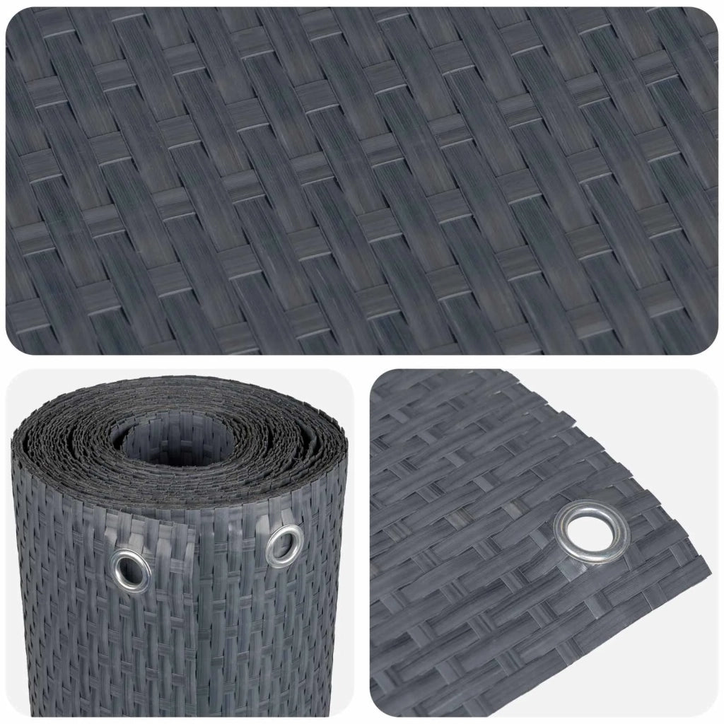 Paravento da Balcone | Schermo per Balcone con Occhielli Antracite