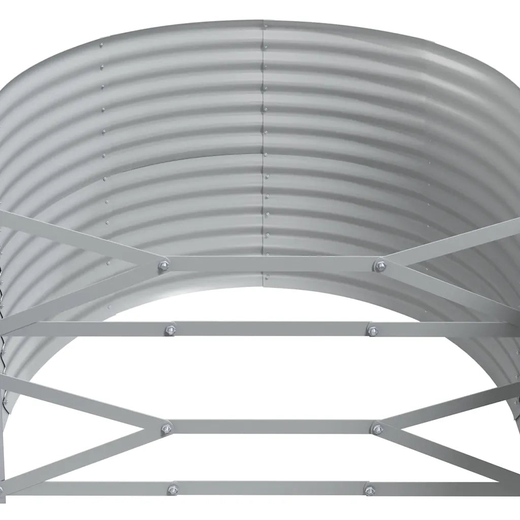 Letto da Giardino in Acciaio Zincato 396x100x68 cm Antracite 319076