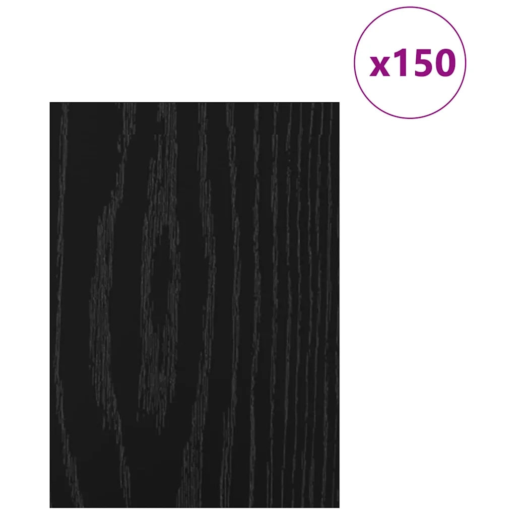 Pannelli decorativi 150 pcs Rovere Nero 21 x 30 x 0,27 cm
