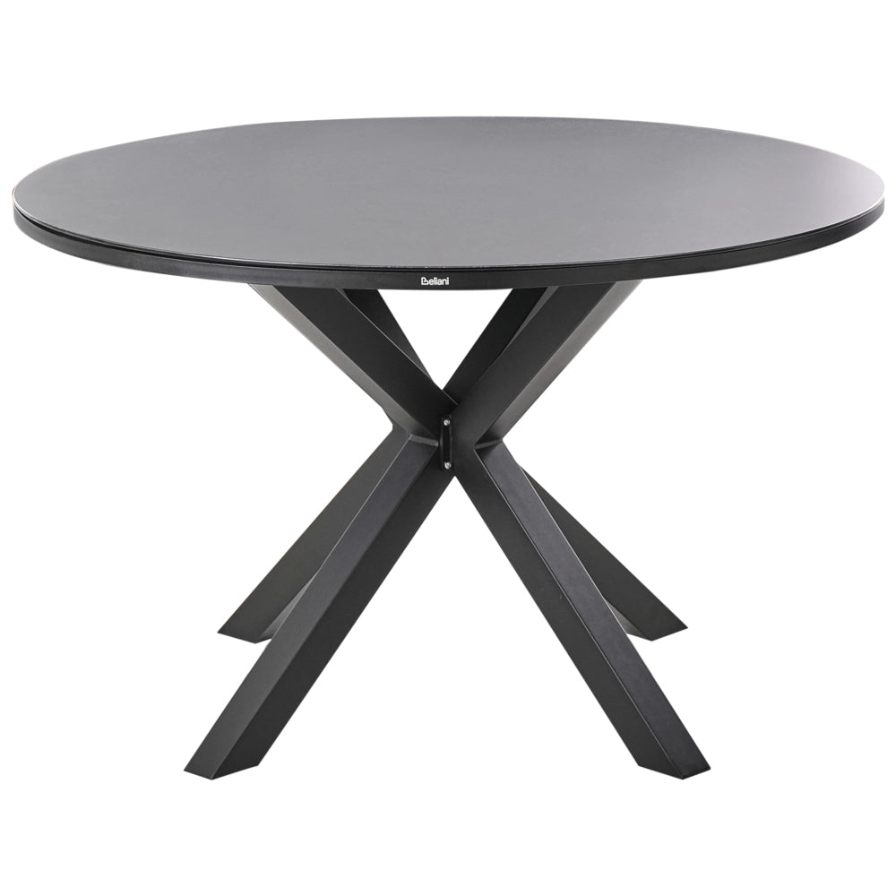 Set da pranzo da giardino a 4 posti con tavolo in alluminio e piano grigio con sedie con cuscini giardino terrazzo elegante