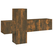 Set di mobili da 3 pezzi tra cui armadio credenza mobile TV soggiorno/camera da letto salotto rovere affumicato legno ingegnerizzato marrone 02_0024598