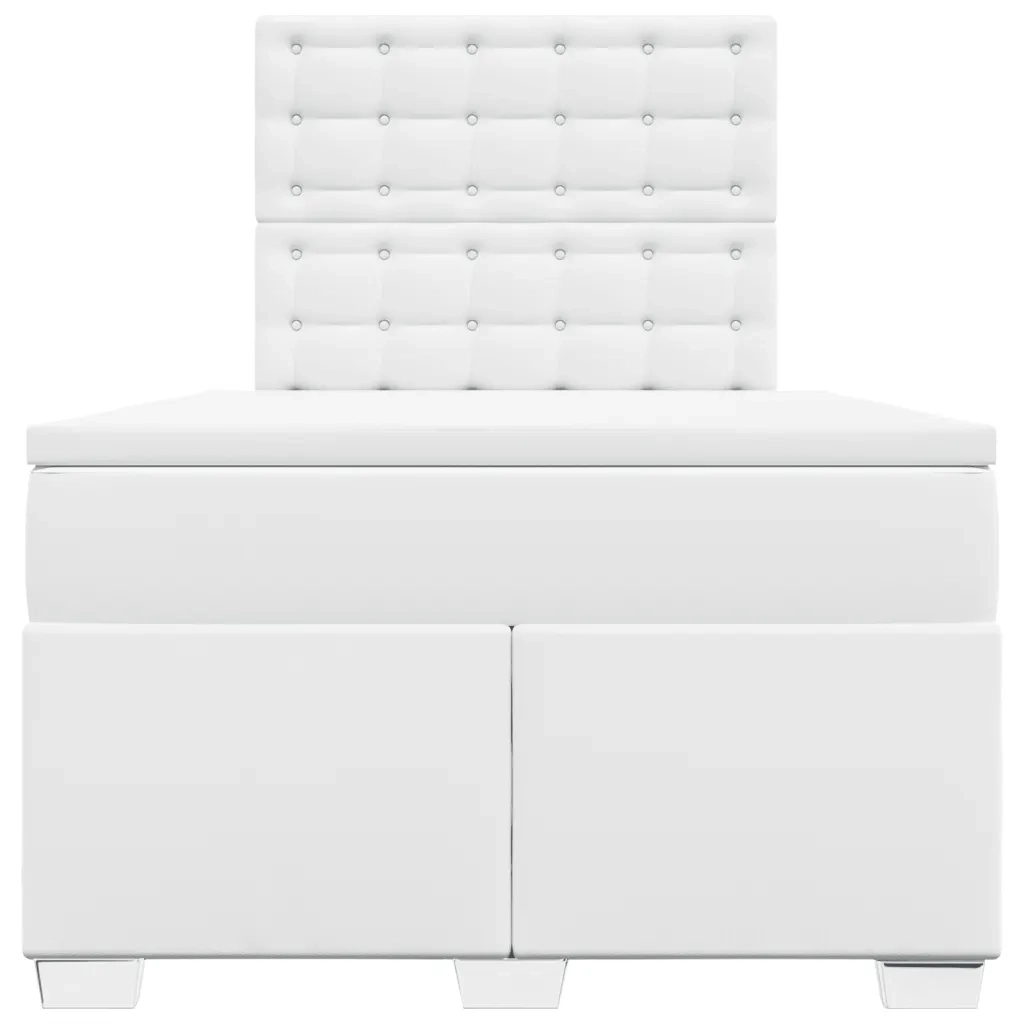 Giroletto a Molle con Materasso Bianco 120x200 cm in Similpelle 3290717