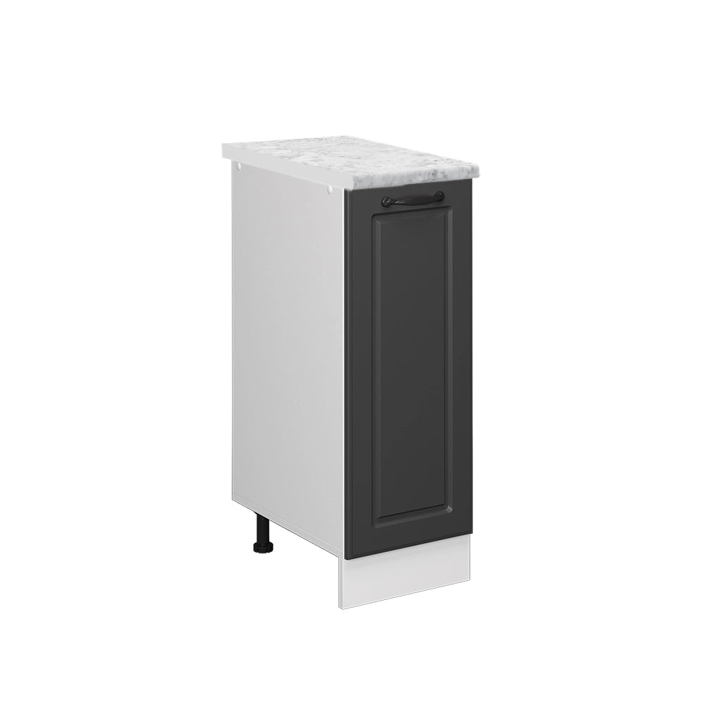 Armadio cucina dispensa alto R-Line Antracite rustico/Bianco 30 cm PL Marmo Vicco