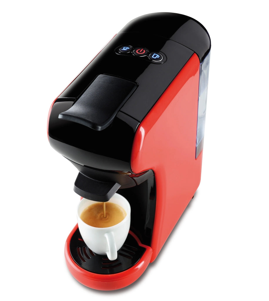 Macchina caffè espresso capsule compatibili Nespresso, 3 sistemi caffè molido monodosi, serbatoio 0.6L vapore 19 bar 1450W - SOGO