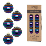 CONFEZIONE 20 PALLE VT BLU NOTTI ABBAGLIANTI D 6 CM