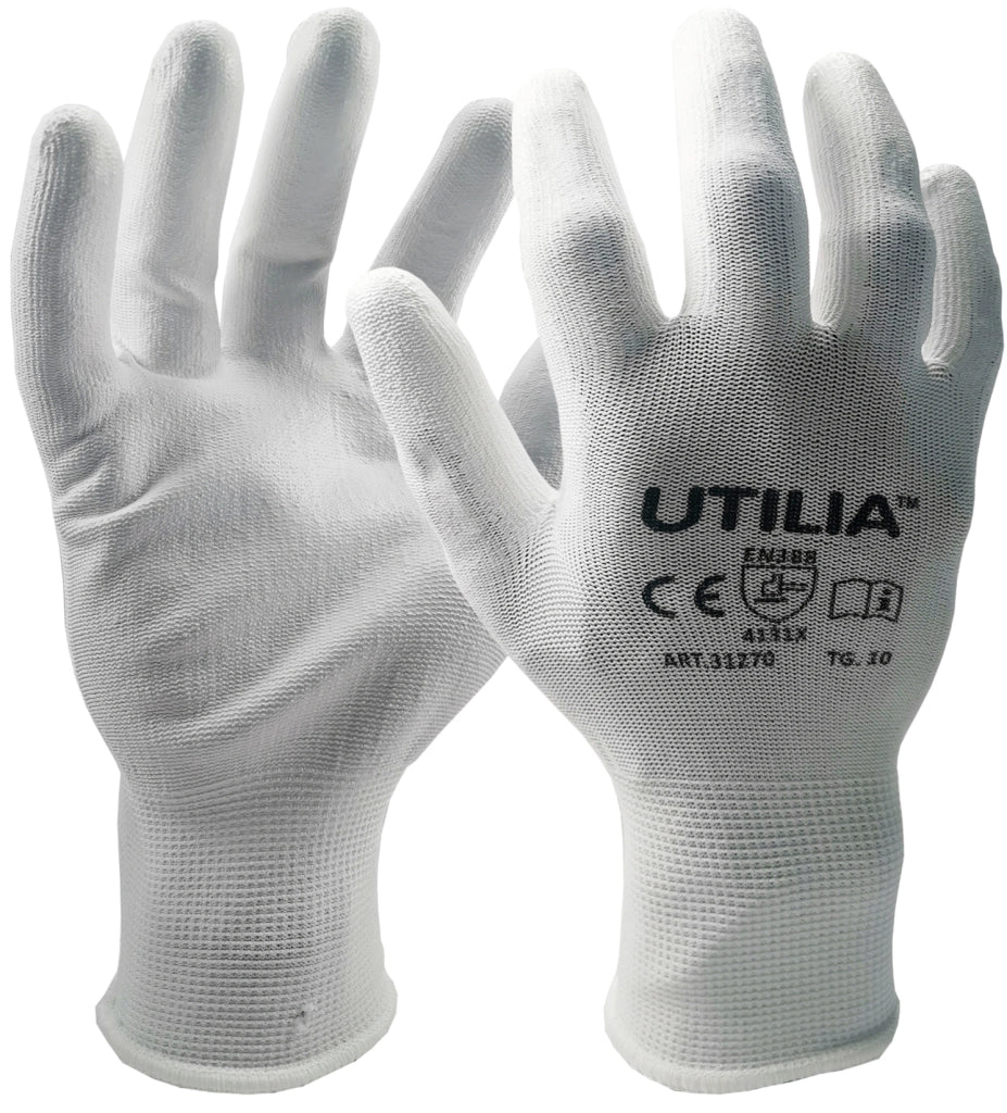 Utilia GUANTI IN POLIURETANO Col. Bianco tg.10 12.00 paia