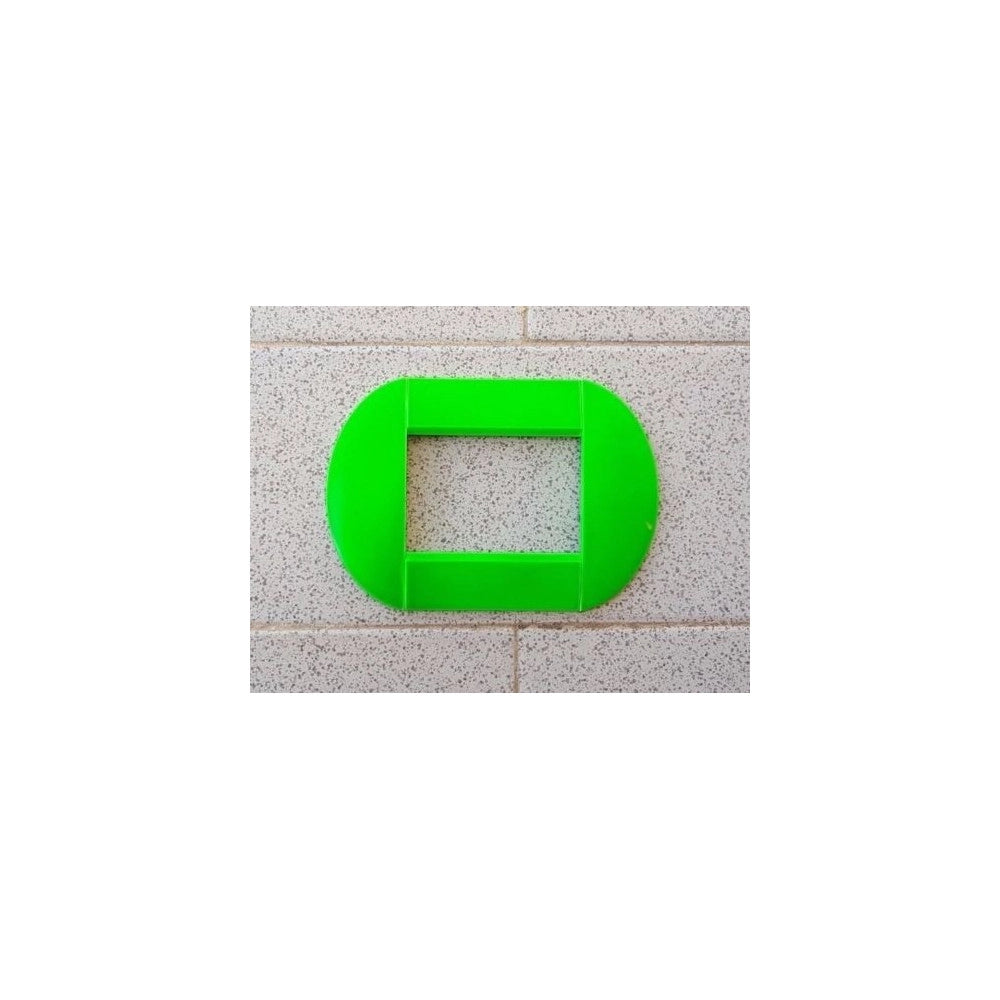 Trade Shop - Placca Placche Placchette Compatibili Living International Light Bombate Bticino - Verde Fluo -7 Fori     -