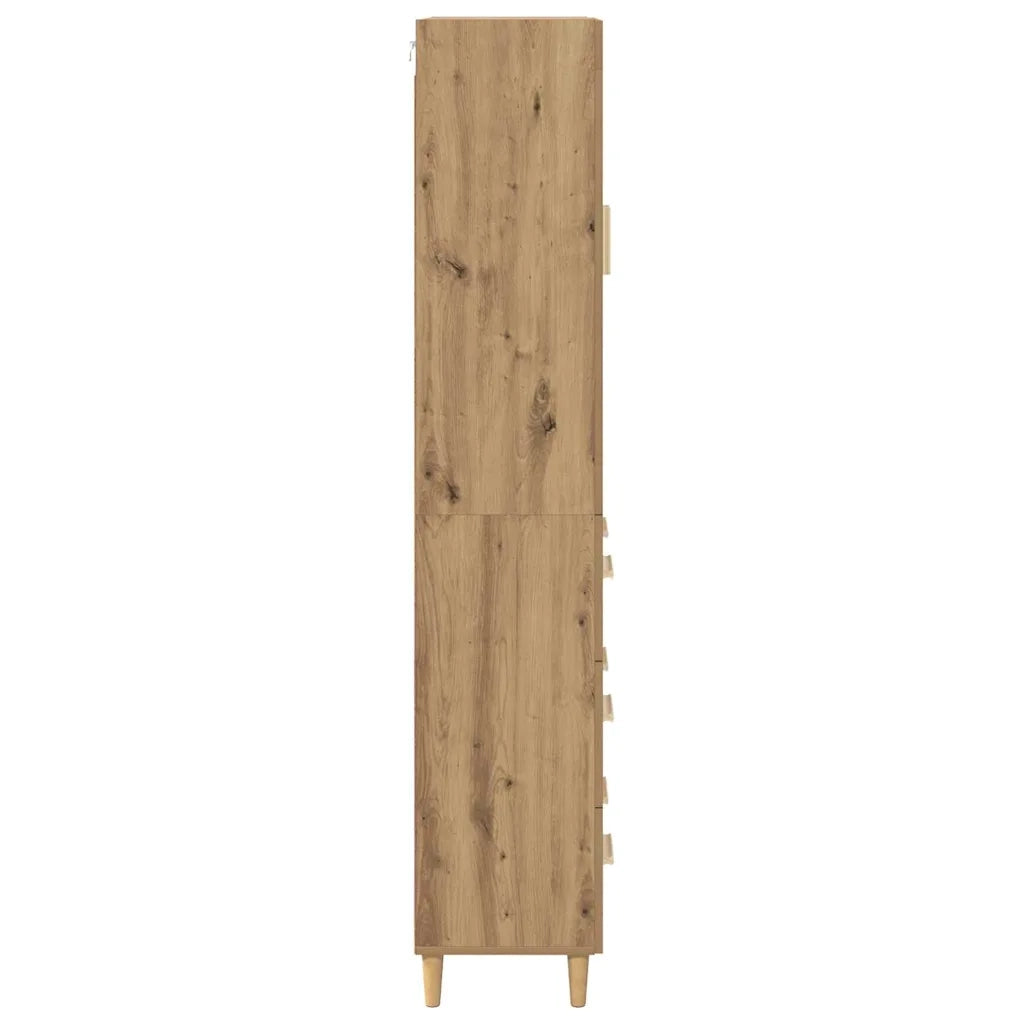 Credenza | Madia | Buffet da pranzo | Armadio da pranzo con cassetto Rovere artigianale 69,5 x 34 x 180 cm
