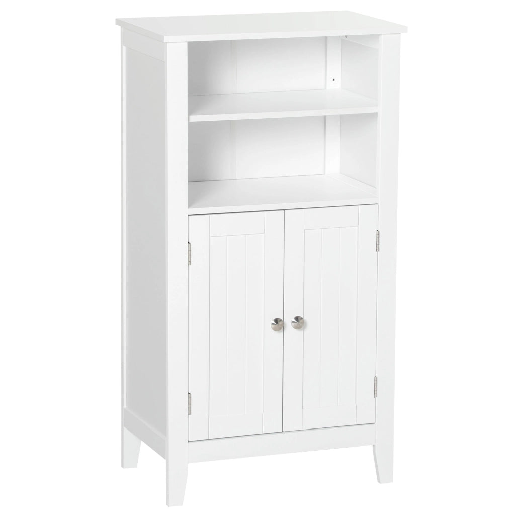 Mobiletto da Bagno 1 Mensola 2 Ante 50x30x93 cm in Legno Bianco