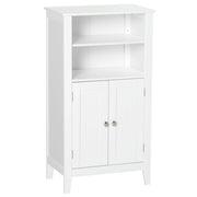Mobiletto da Bagno 1 Mensola 2 Ante 50x30x93 cm in Legno Bianco