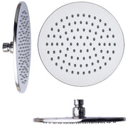 Trade Shop - Soffione Doccia 4" 10cm Tondo In Acciaio Attacco Standard Snodato Orientabile -