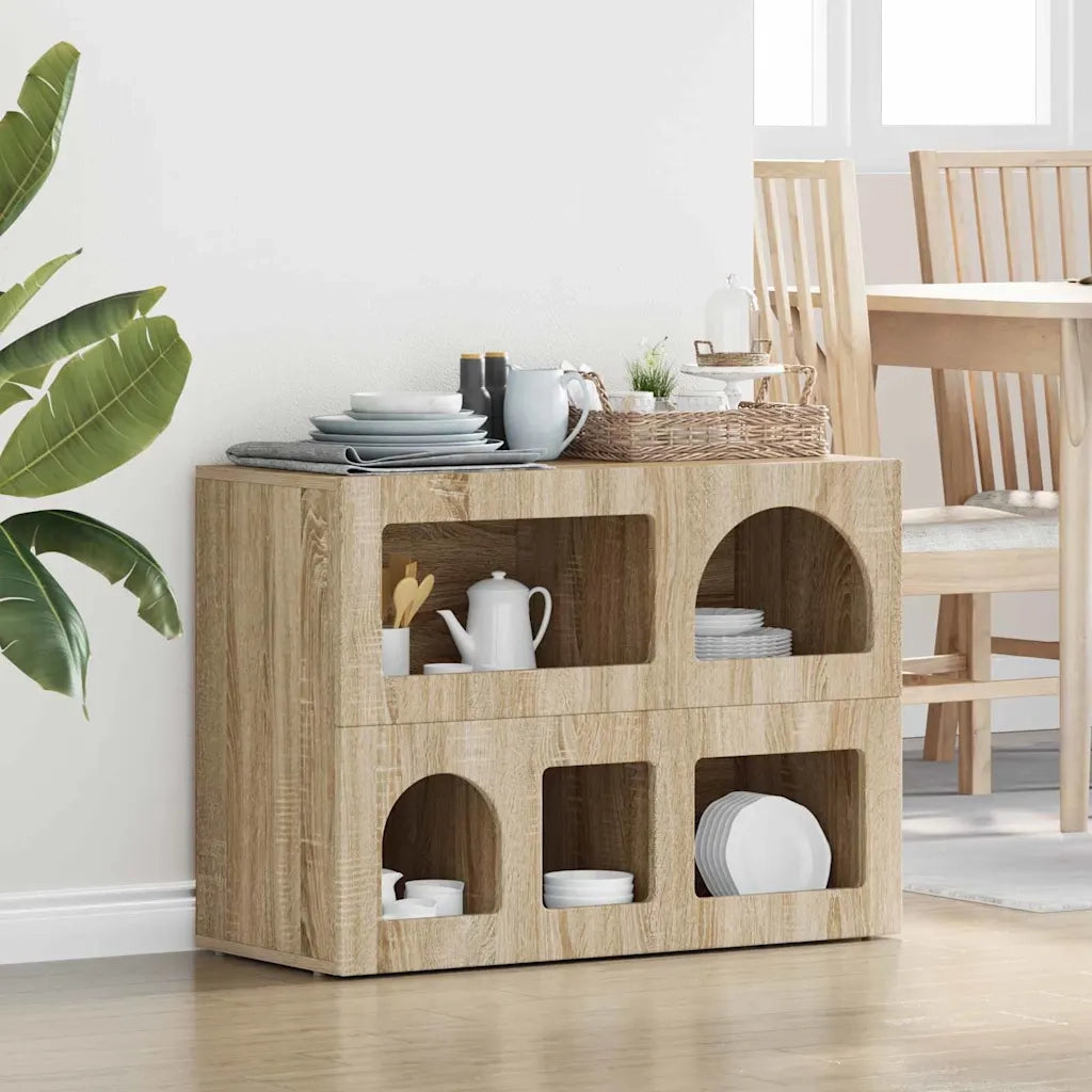 Credenza Rovere Sonoma 80.5 x 35 x 59 cm Legno multistrato