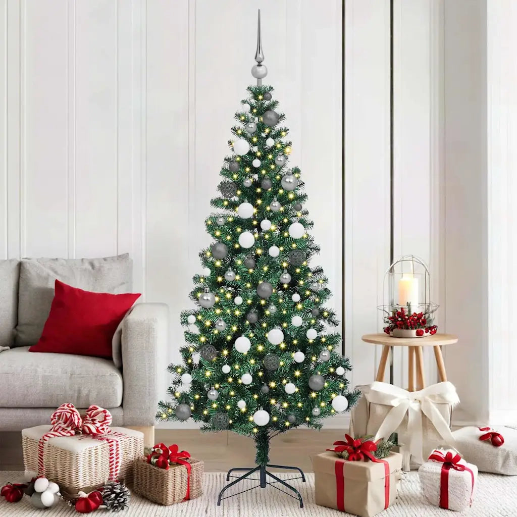 Albero di Natale artificiale con luci integrate Verde 180 cm 3396761
