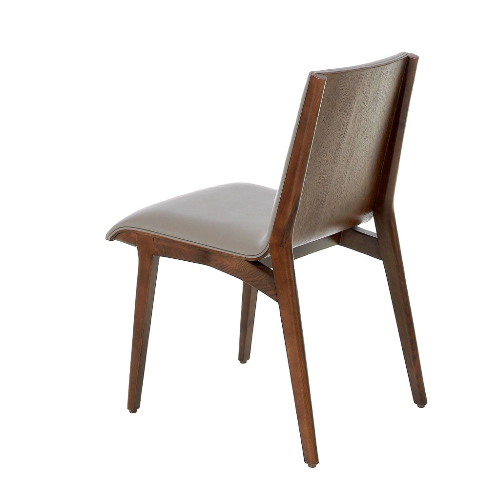 Sedia in ecopelle visone scuro