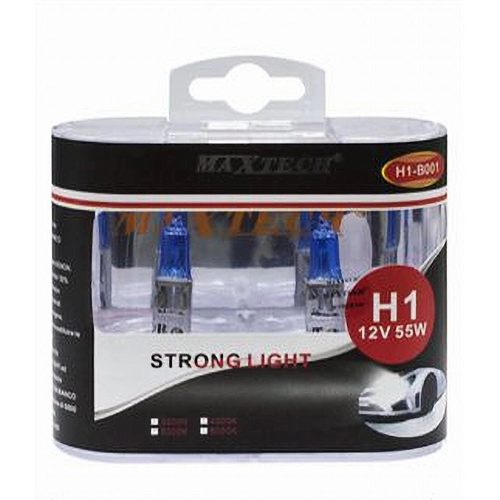 Trade Shop - Lampadine Per Auto Alogene H1 55 Watt Luce 6000k Di Ricambio Fari 12 V H1-b001 -