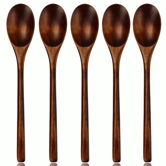 Set di 5 Spatole in Legno Giapponese - Legno Naturale - Multifunzionale