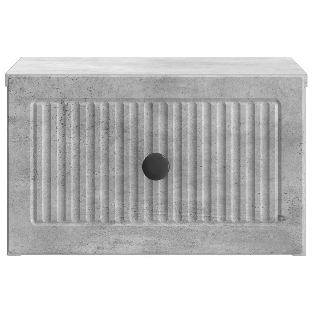 Mobiletto da notte a muro 2 pz Grigio Cemento 33 x 34,5 x 20 cm 897922