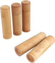 Set di Teabaglieri in Bambù a 5 pezzi, Stoffa Impermeabile, 12cm di Lunghezza per Notizie a Casa (2 pezzi Bambù Tipo 3 pezzi Tipo) Teabaglieri per Casa - Set di Teabaglieri con Coperchio.