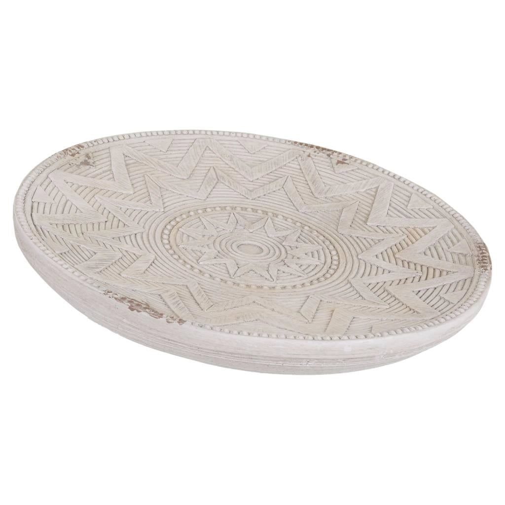 Piatto decorativo in magnesio 50x50x06h cm
