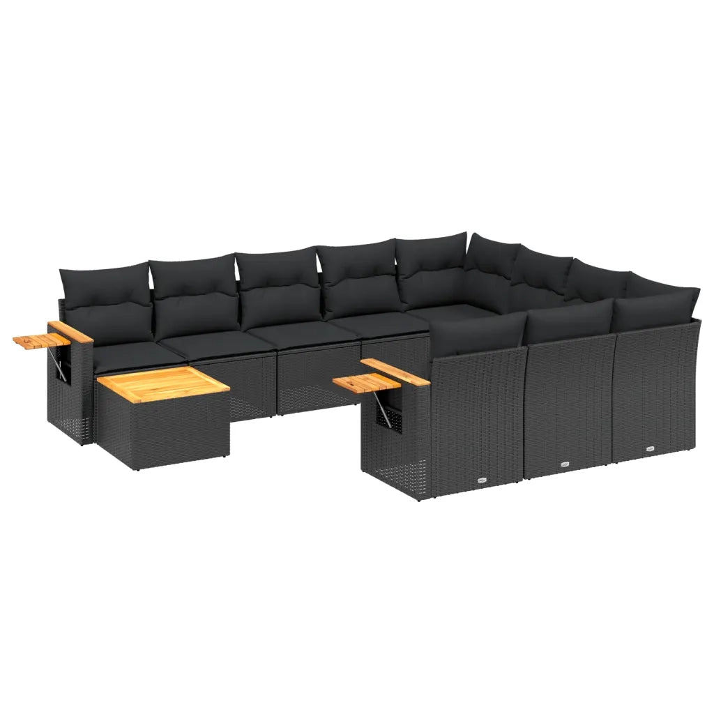 Set Divani da Giardino 11 pz con Cuscini in Polyrattan Nerocod mxl 114473